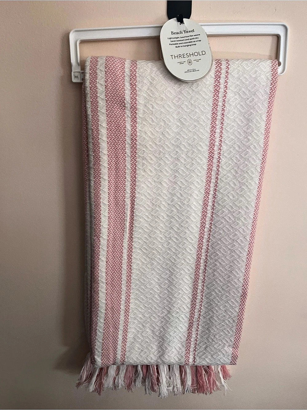 Threshold Peshtemal Premium Lightweight Striped Oversized Beach Towel Peshtemal